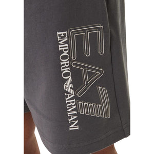 EA7 Emporio Armani Graue Cargoshorts aus Baumwolle