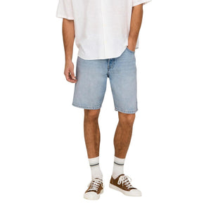 Only & Sons Hellblaue Baumwoll-Bermudashorts