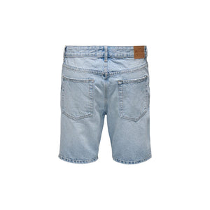 Only & Sons Hellblaue Baumwoll-Bermudashorts