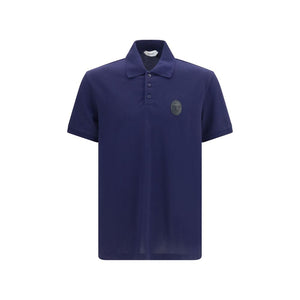 Versace Blaues Baumwoll-Polohemd