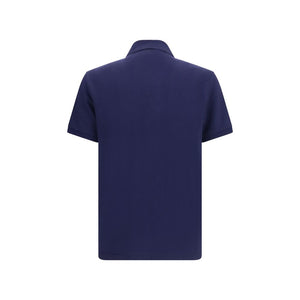 Versace Blaues Baumwoll-Polohemd