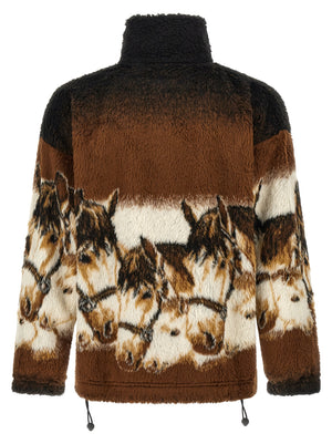 MM6 Maison Margiela Braunes Sweatshirt aus Polyethylen