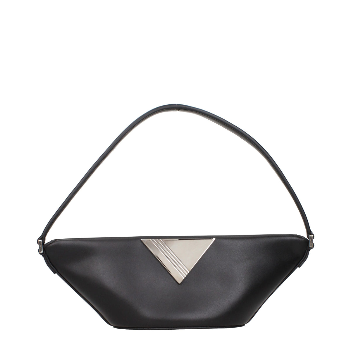 The Attico Schwarze Lederhandtasche