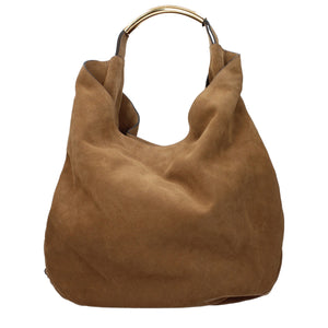 Moschino Braune Leder Schultertasche