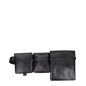 The Attico Schwarzer Lederrucksack