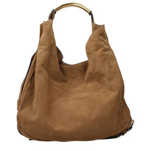 Moschino Braune Leder Schultertasche