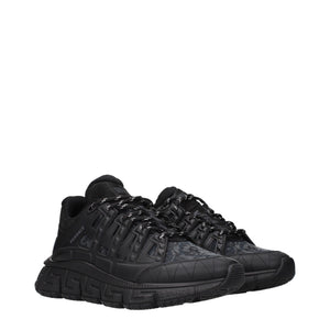 Versace Schwarze Stoff-Sneaker