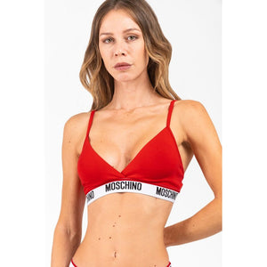 Moschino Roter Baumwoll-BH