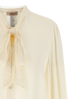 Twinset Weiße Viskose-Bluse