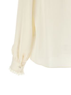 Twinset Weiße Viskose-Bluse