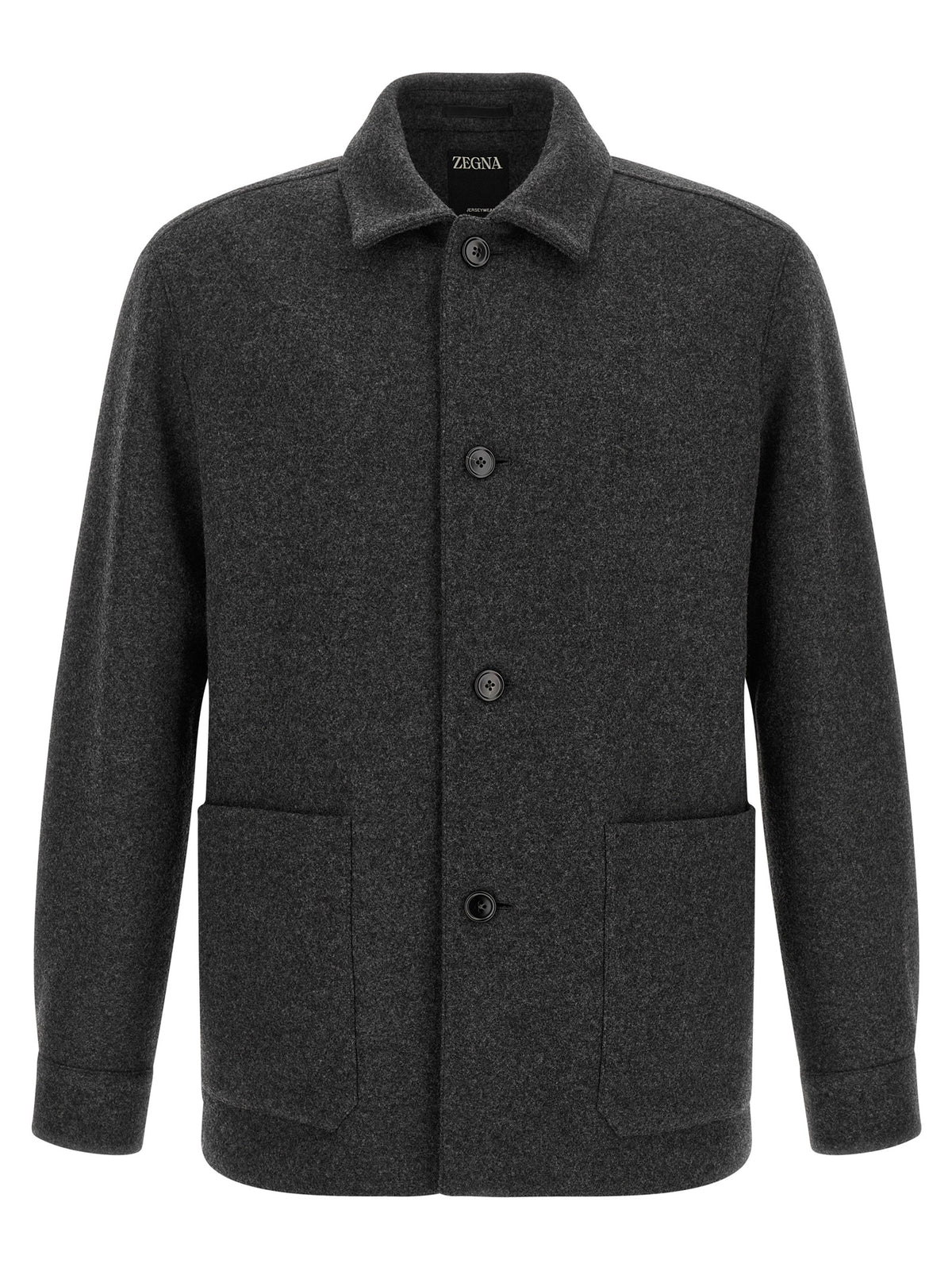 ZEGNA Graue Wollbluse