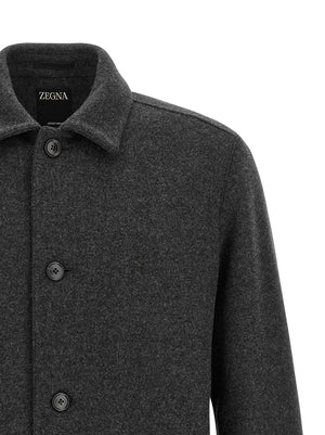 ZEGNA Graue Wollbluse