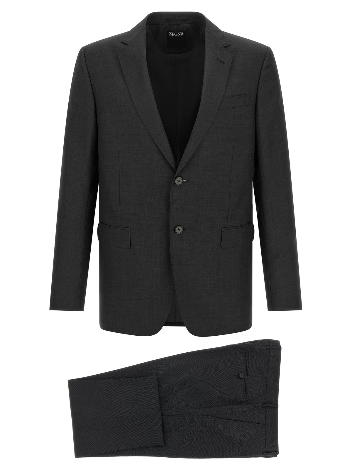 ZEGNA Grauer Woll-Zweiteiler