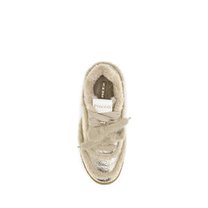 PINKO Chunky Sneaker aus silbernem Kalbsleder Bos Taurus