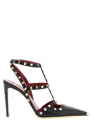 Valentino Garavani Schwarze Pumps aus Kalbsleder mit hohem Absatz