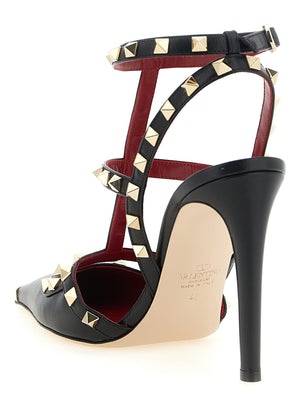 Valentino Garavani Schwarze Pumps aus Kalbsleder mit hohem Absatz