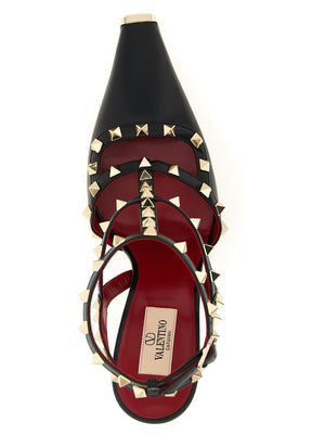 Valentino Garavani Schwarze Pumps aus Kalbsleder mit hohem Absatz