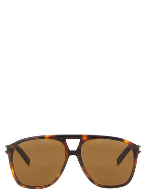 Saint Laurent Braune Sonnenbrille aus Acetat