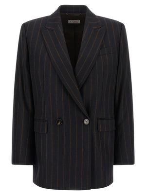 Alberto Biani Blauer Wollblazer