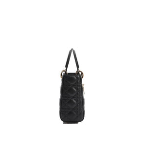 Dior Schwarze Lammleder-Schultertasche
