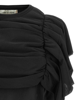 Comme Des Garçons Schwarzes Hemd aus Polyester