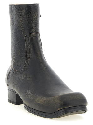 Maison Margiela Schwarze Stiefeletten aus Kalbsleder