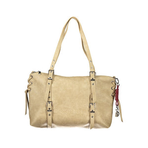 Desigual Beige Polyurethane Damen Handtasche