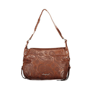 Desigual Braune Damenhandtasche aus Polyurethan
