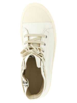 Rick Owens Weiße Lammleder High-Top-Sneaker