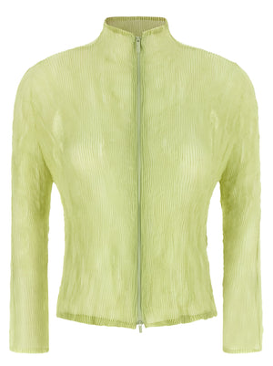 Issey Miyake Zweifarbige Polyester-Strickjacke