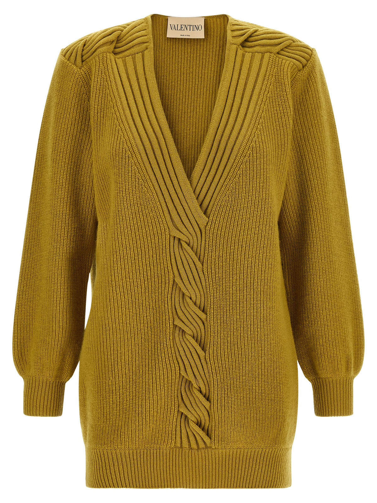 Valentino Garavani Mehrfarbige Strickjacke aus reiner Schurwolle
