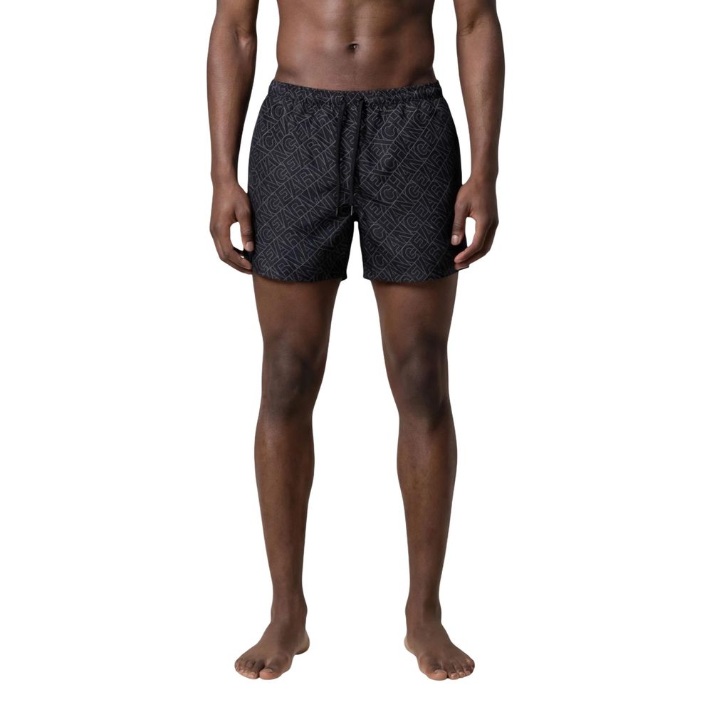Armani Exchange Schwarze Badeshorts aus Polyester