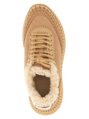 Chloé Beige Lammleder Chunky Sneaker
