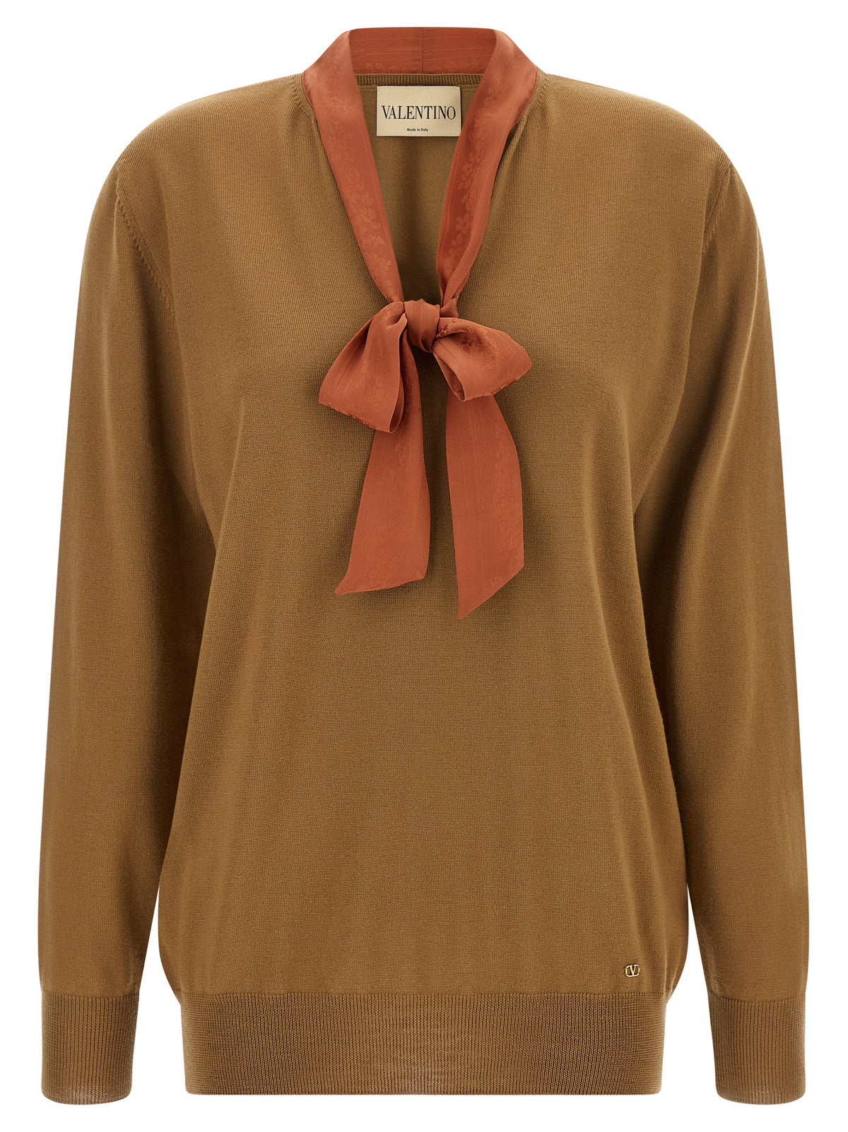 Valentino Garavani Brauner Kaschmir-Strickjacke