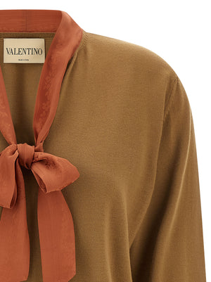 Valentino Garavani Brauner Kaschmir-Strickjacke