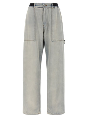 MM6 Maison Margiela Blaue Baumwolljeans im Relaxed Fit