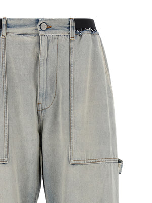 MM6 Maison Margiela Blaue Baumwolljeans im Relaxed Fit
