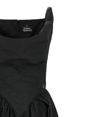 Vivienne Westwood Schwarzes Polyester-Midikleid