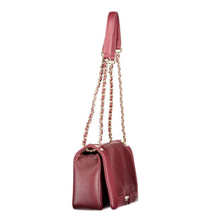 Twinset Rote Damen-Schultertasche aus Polyurethan