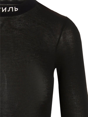 Heron Preston Schwarzes Polyester-Kurzkleid