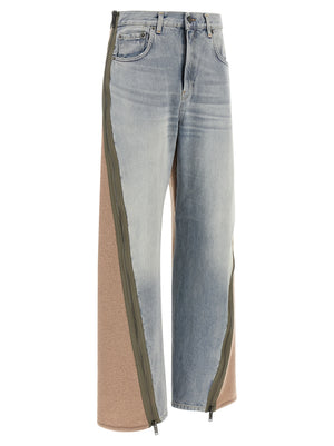 Haikure Mehrfarbige Baumwoll-Jeans im geraden Schnitt