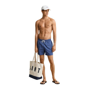 Gant Blaue Badeshorts aus recyceltem Polyamid