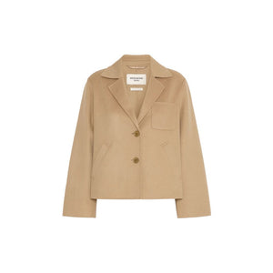 Max Mara Braune Polyamid-Jacke in voller Länge