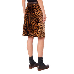 Max Mara Brauner Baumwoll-Midirock