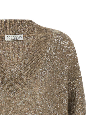 Brunello Cucinelli Beige Polyamid-Strickjacke