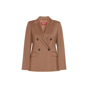 Max Mara Brauner Blazer aus reiner Schurwolle