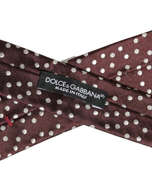 Dolce & Gabbana Herren Krawatte aus Seide in Burgunderrot mit Punkten, verstellbar