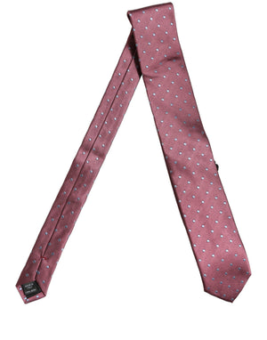 Dolce & Gabbana Herren Krawatte aus Seide in Bordeaux mit Polka Dots, zum Binden