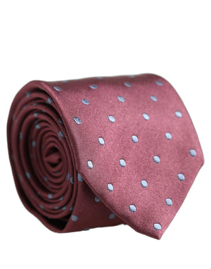 Dolce & Gabbana Herren Krawatte aus Seide in Bordeaux mit Polka Dots, zum Binden