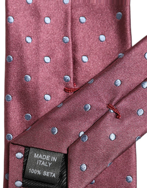 Dolce & Gabbana Herren Krawatte aus Seide in Bordeaux mit Polka Dots, zum Binden